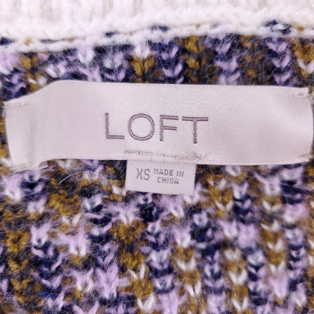 LOFT Painterly Floral Scoup Neck Sweater - Picture 8 of 8